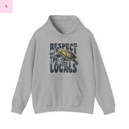 Ocean Lover Unisex Hooded Sweatshirt - Respect the Locals Beach Environmental Earth the flirty crow