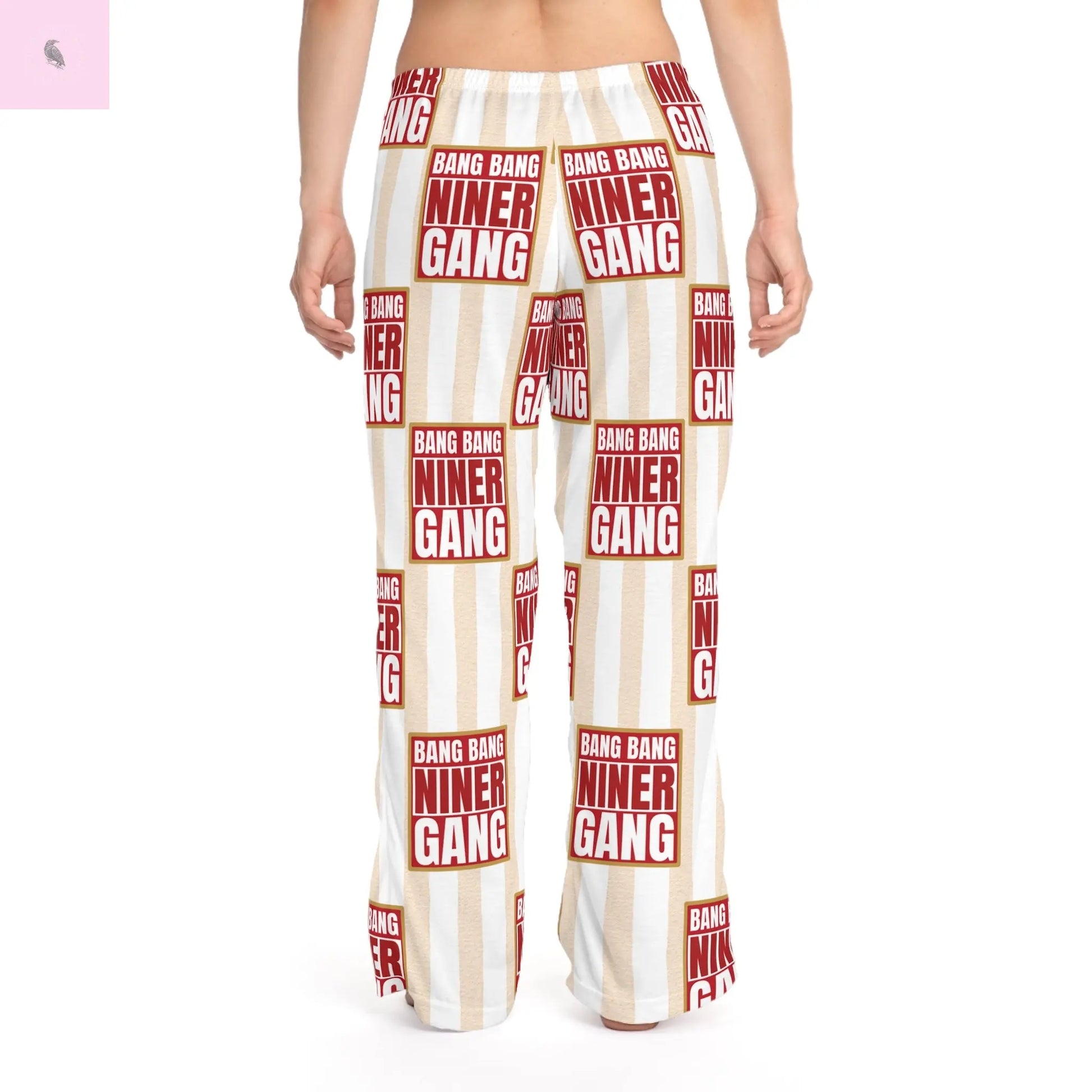 49er unisex pajama pant, gameday niner lounge wear, 49er tailgate lounge pant The flirty crow