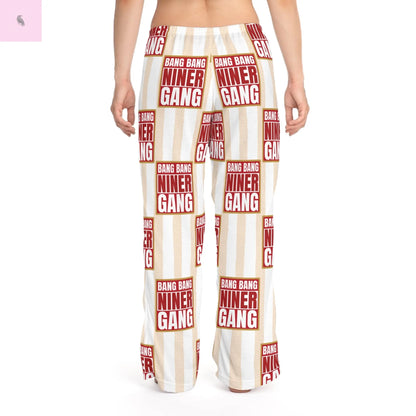 49er unisex pajama pant, gameday niner lounge wear, 49er tailgate lounge pant The flirty crow