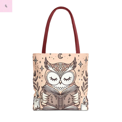 Reading lover  Owl Tote Bag, Cute Animal Tote, Book Lover Gift, AOP Shopping Bag, Owl Art Bag, Eco-Friendly Carryall, gift for reader The flirty crow