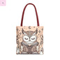 Reading lover  Owl Tote Bag, Cute Animal Tote, Book Lover Gift, AOP Shopping Bag, Owl Art Bag, Eco-Friendly Carryall, gift for reader The flirty crow