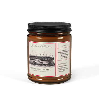 Arrowhead Stadium Kansas City Football Candle, Scented Soy Candle, game day decor