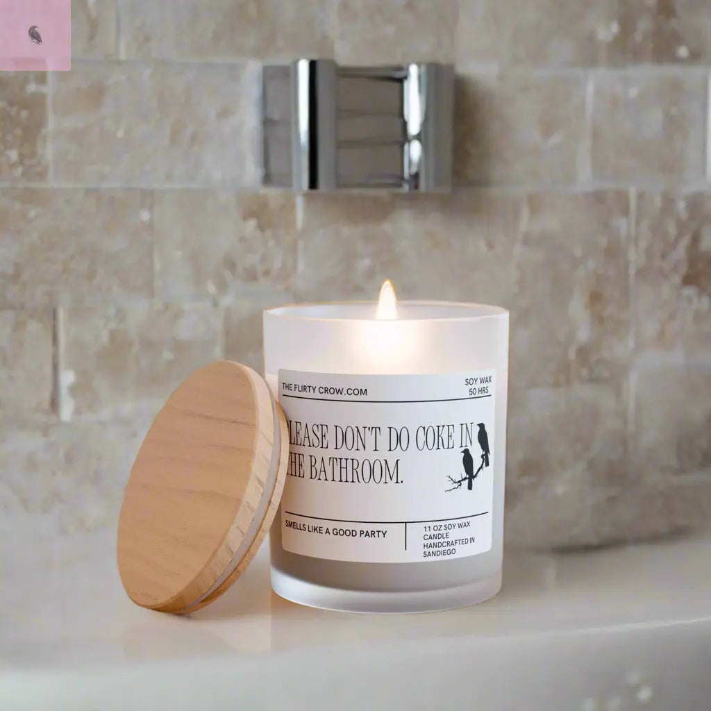Party Candle - Frosted Glass Candle, 11oz the flirty crow