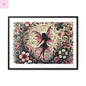 Framed Canvas Fairy art - The flirty crow