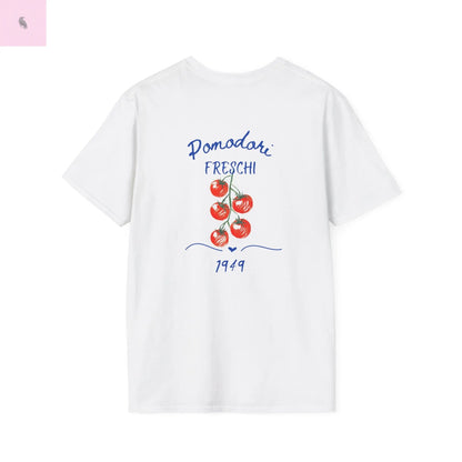 Fresh Tomato Graphic Tee, Farm to table tshirt,  Unisex Shirt, Farmhouse Vibe, Gift for Foodies, Summer Casual Wear, gift for gardener The flirty crow
