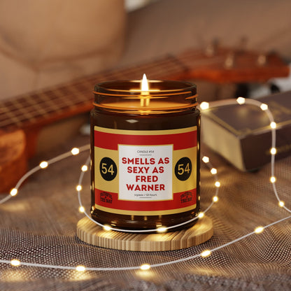 Fred Warner 49ers Scented Soy Candle ,Game Day Tailgate Amber Jar The flirty crow