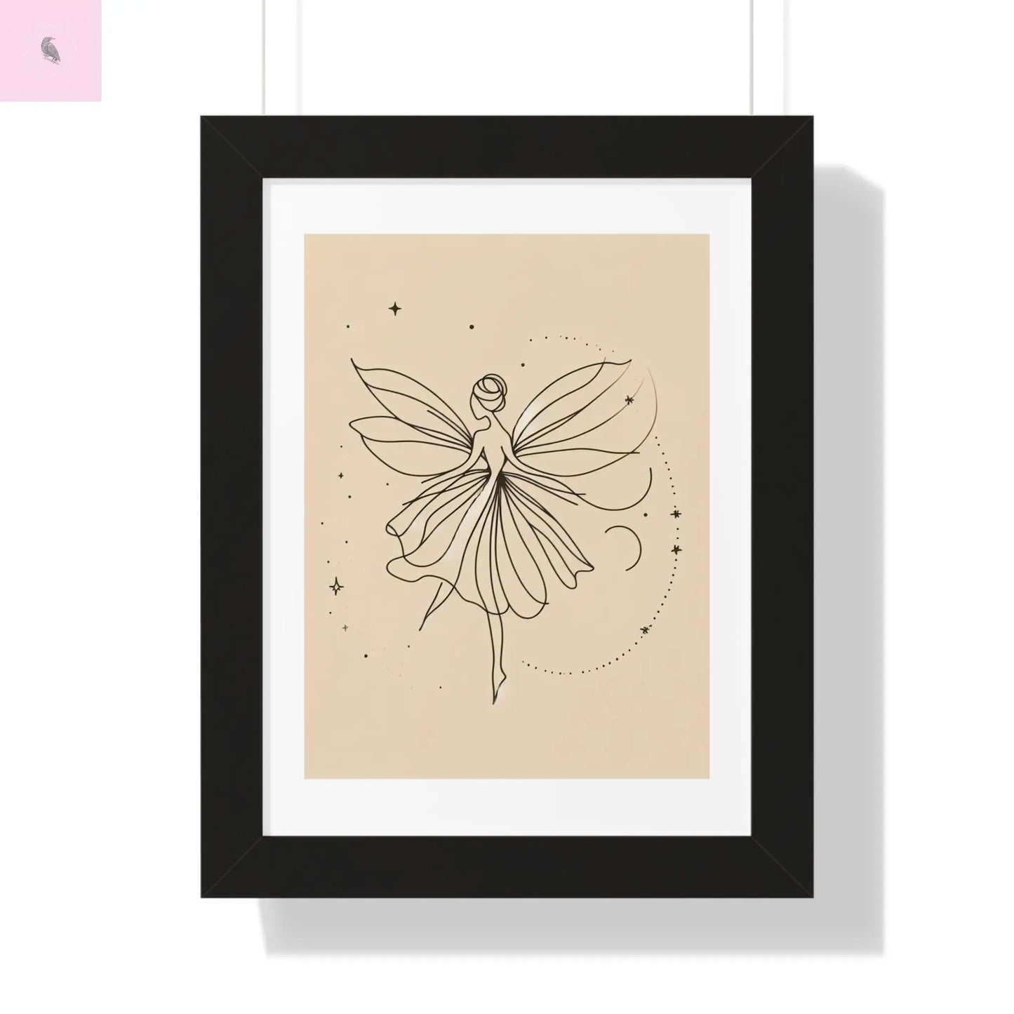 Whimsical Fairy Framed Vertical wall art - Enchanting Home Decor for fairy Lovers - The flirty crow