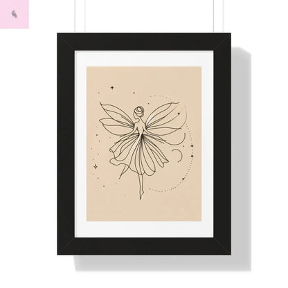 Whimsical Fairy Framed Vertical wall art - Enchanting Home Decor for fairy Lovers - The flirty crow