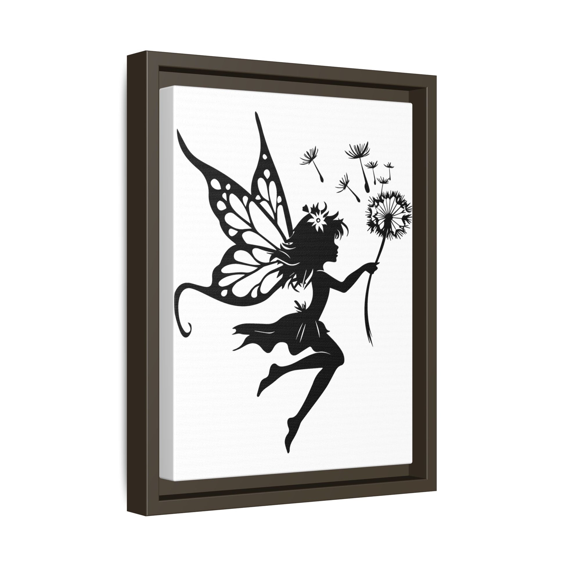 Framed Canvas Fairy Art, whimsical wall decor, nursery room art, gift for her - The flirty crow