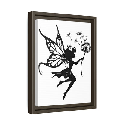 Framed Canvas Fairy Art, whimsical wall decor, nursery room art, gift for her - The flirty crow