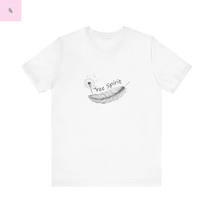 Free Spirit Feather Unisex Cotton T-shirt the flirty crow