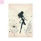 Elegant Fairy Silhouette Rolled Poster - Enchanting Wall Art for Home Decor - The flirty crow