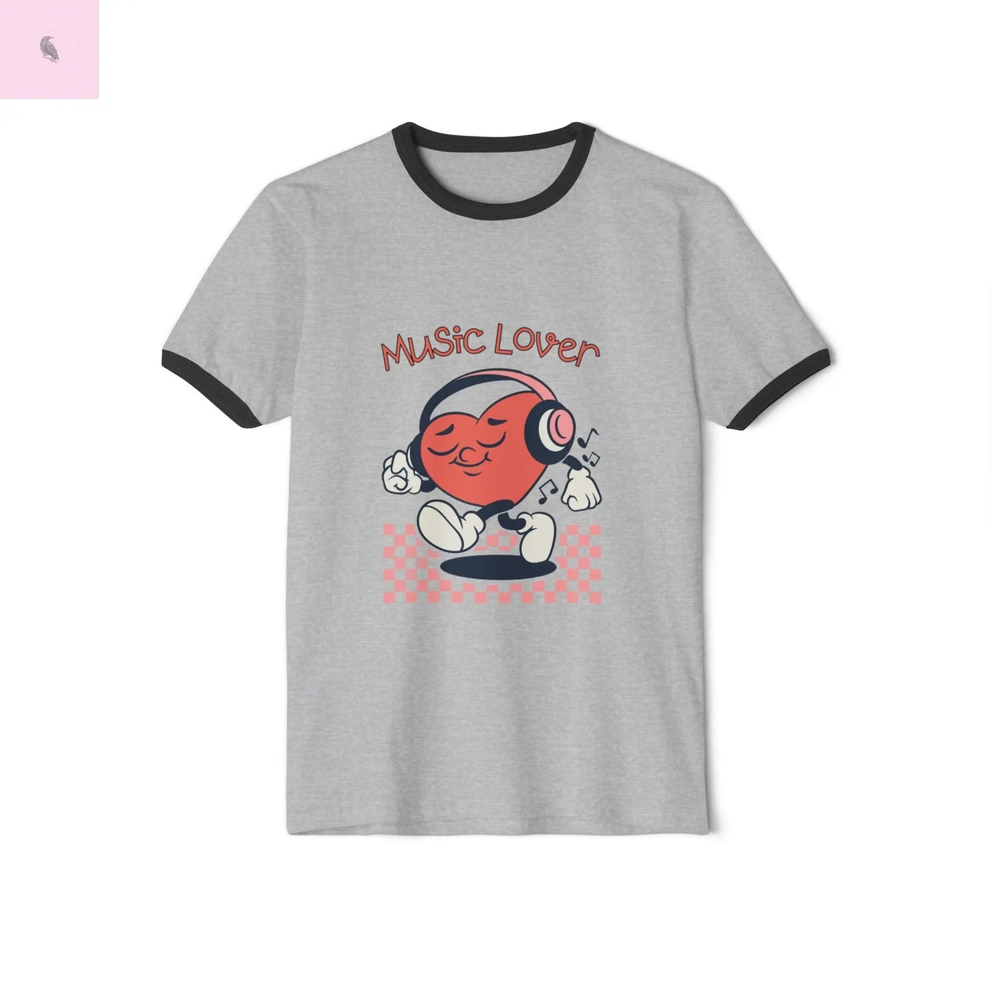 Music Lover Unisex Cotton Ringer T-Shirt – Perfect Gift for Music Enthusiasts Printify