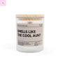 cool aunt 11oz glass candle the flirty crow