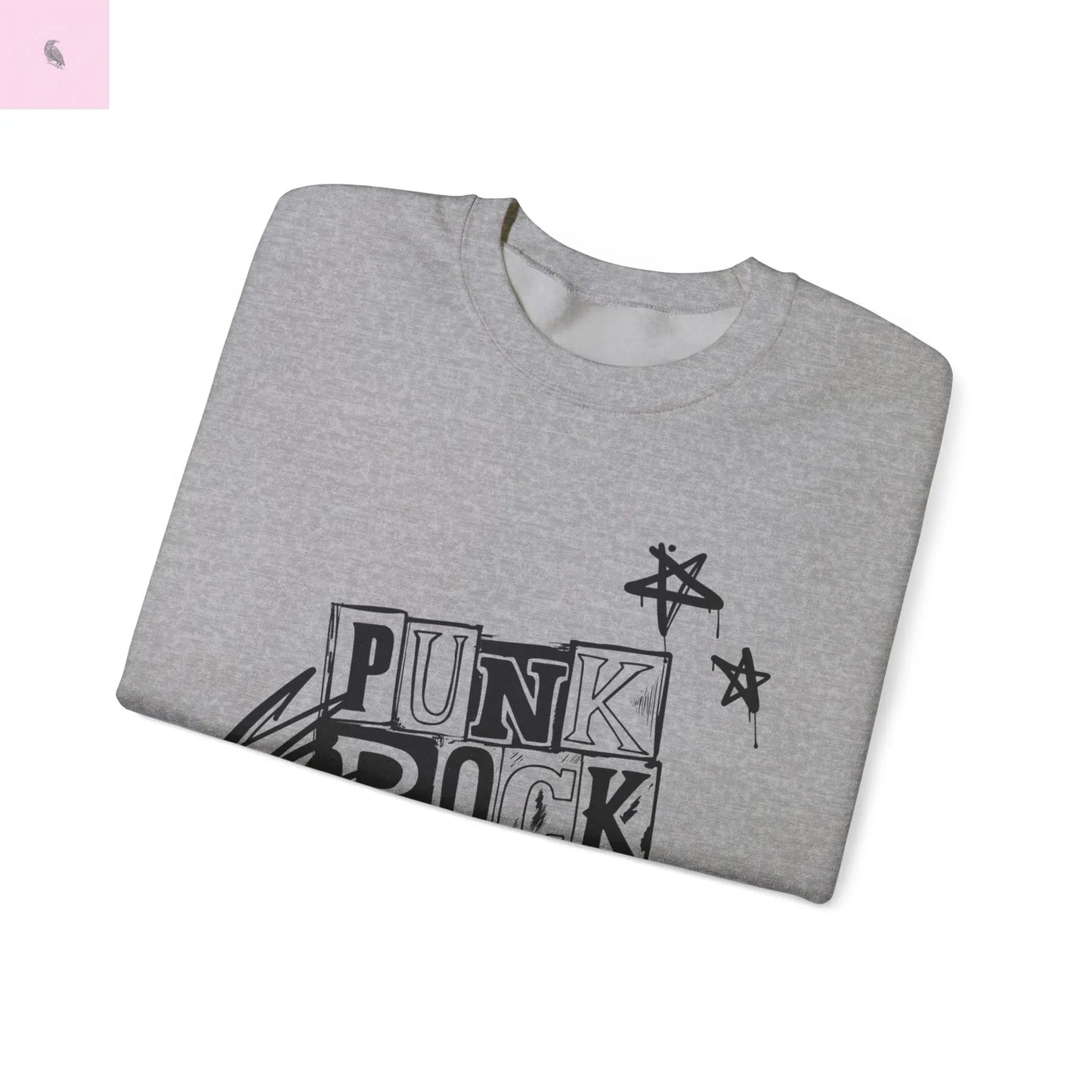 Punk Rock Crewneck Sweatshirt, Trendy Music Lover Sweatshirt, Cozy Warm Sweater, Unisex Sweatshirt, Fun Crewneck Jumper the flirty crow