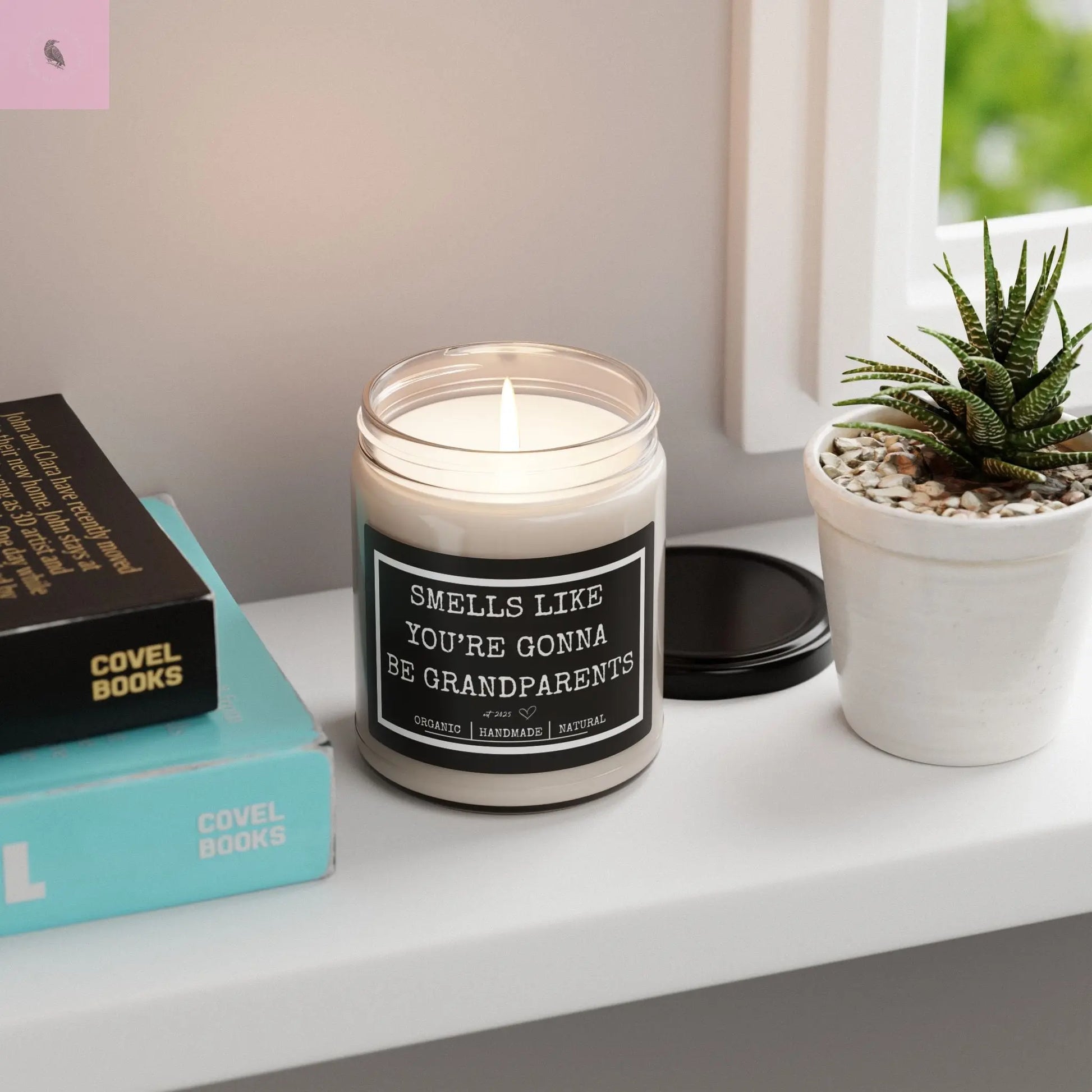 Soy Candle New grandparents gift The flirty crow