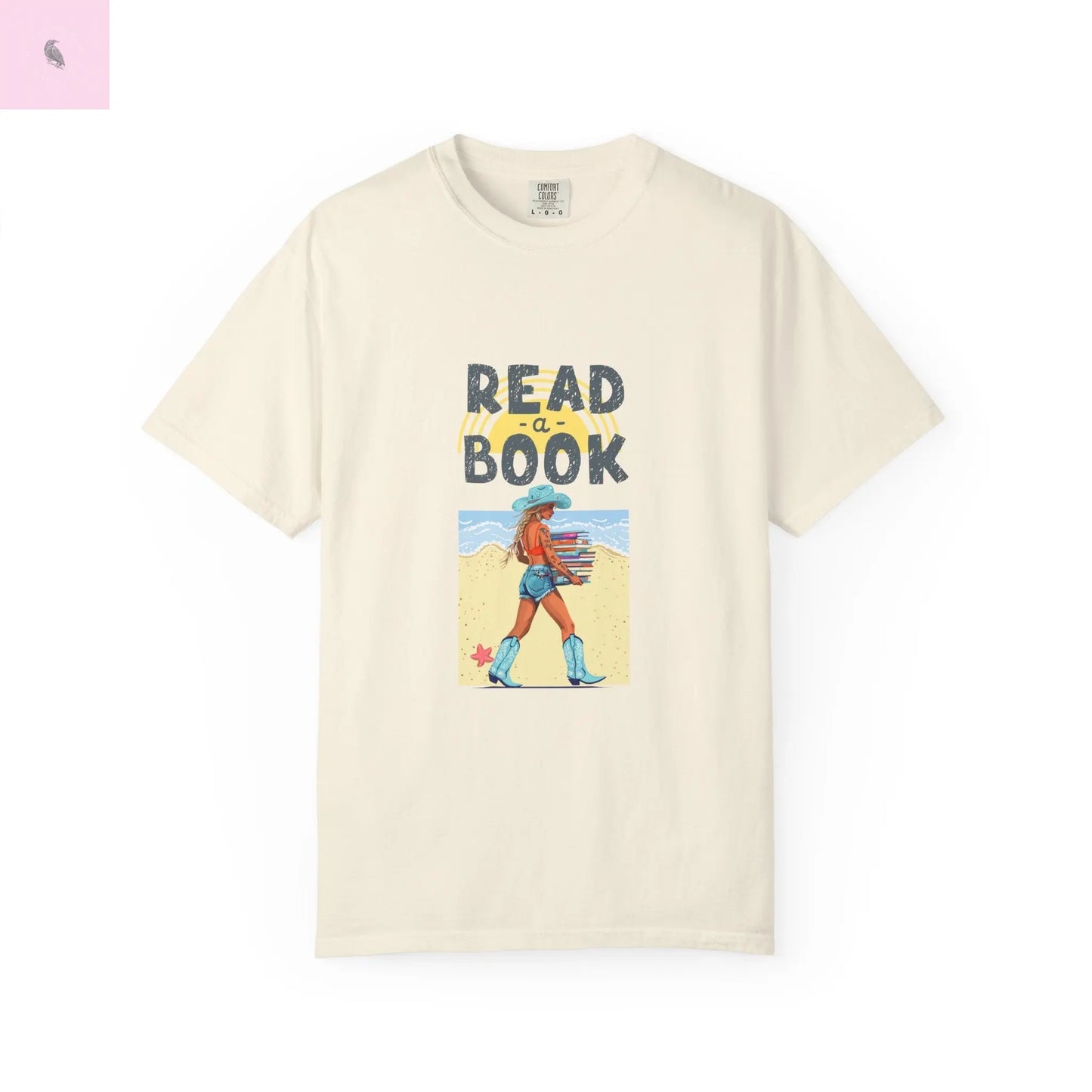 Book Lovers Comfort Colors T-shirt, summer beach reading tee for readers. - The flirty crow