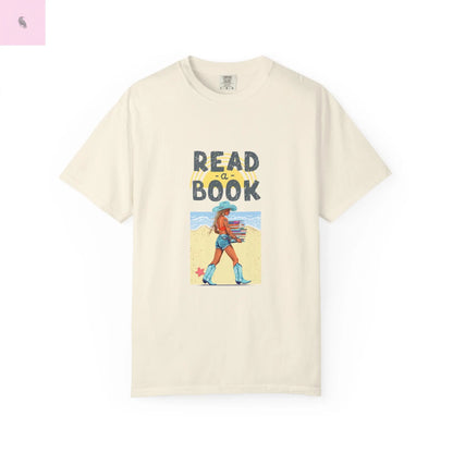 Book Lovers Comfort Colors T-shirt, summer beach reading tee for readers. - The flirty crow