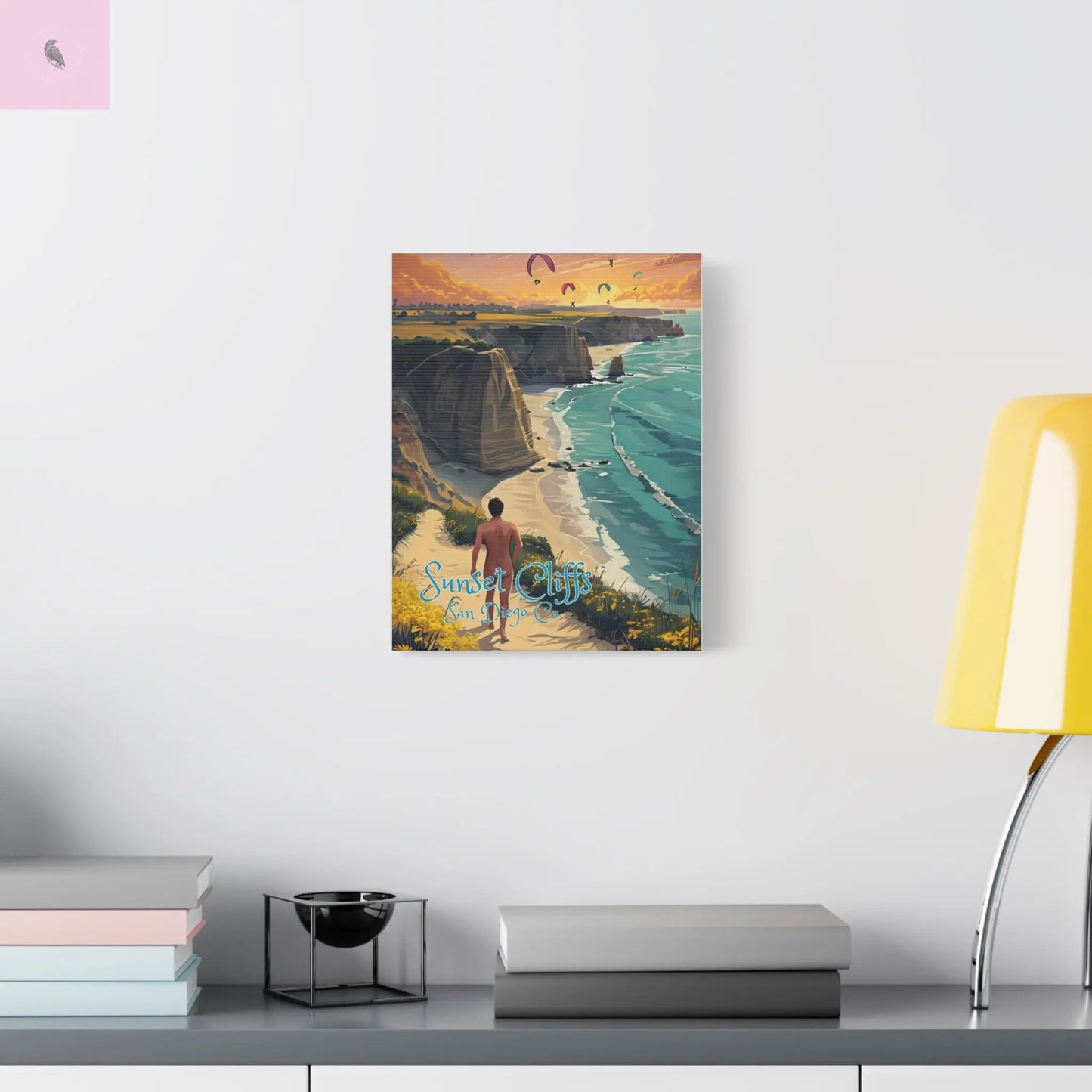 Stretched Canvas Wall Art, Sunset Cliffs San Diego Decor, Beach Wall Art, Coastal Art for Home, Travel Gift, Vacation Decor Printify