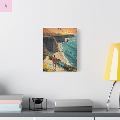Stretched Canvas Wall Art, Sunset Cliffs San Diego Decor, Beach Wall Art, Coastal Art for Home, Travel Gift, Vacation Decor Printify