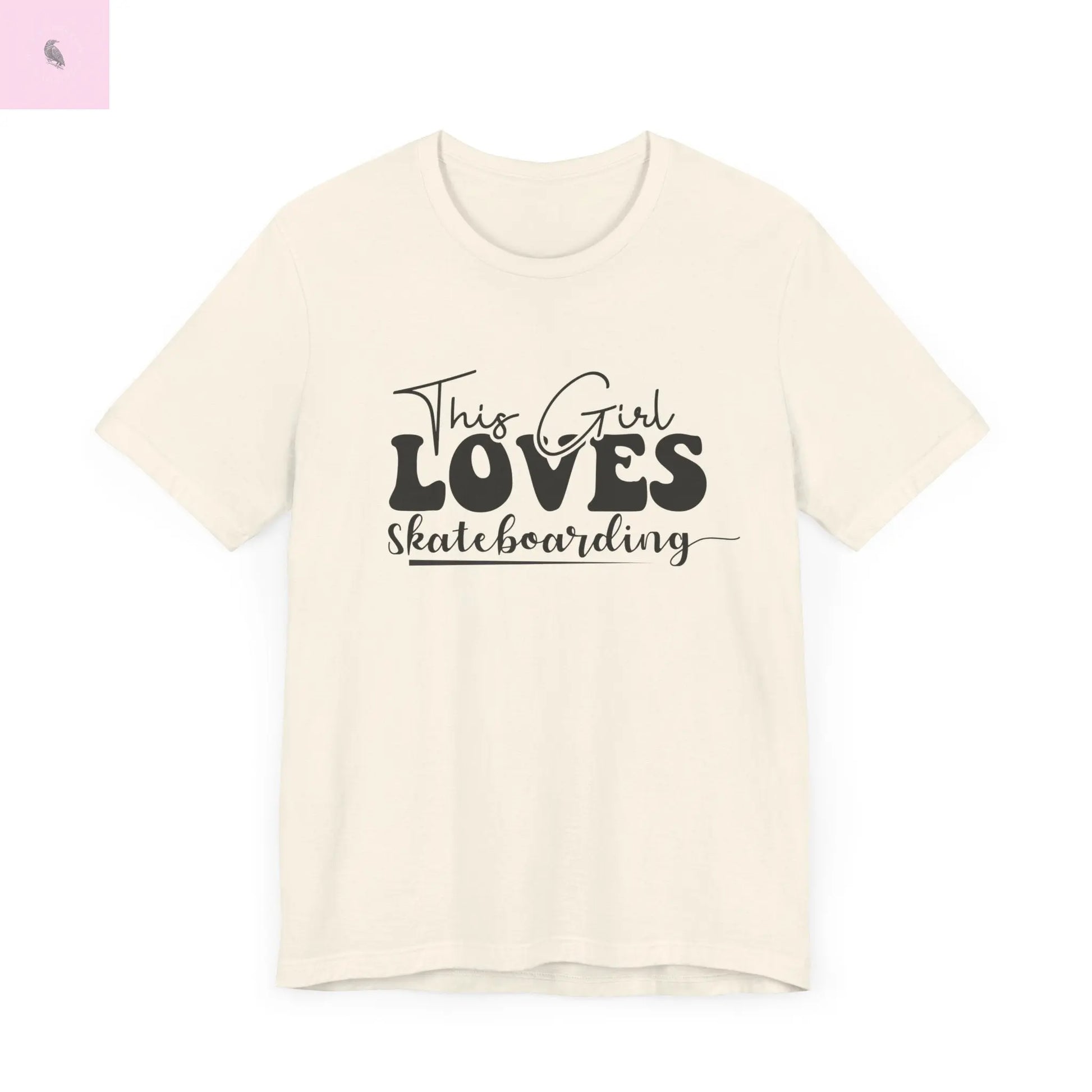 Skateboarding Tee - This Girl Loves Skateboarding the flirty crow
