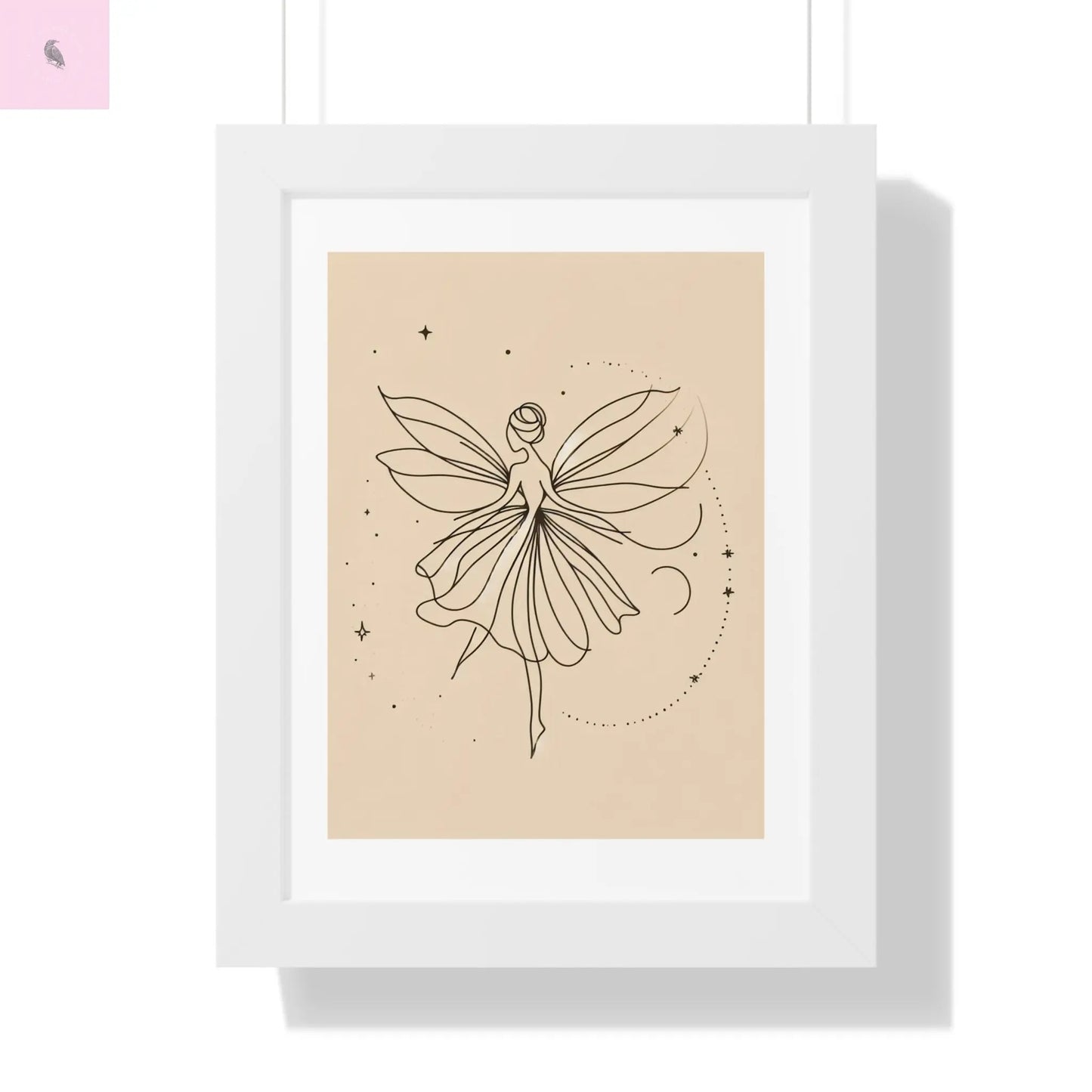 Whimsical Fairy Framed Vertical wall art - Enchanting Home Decor for fairy Lovers - The flirty crow