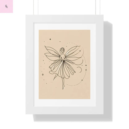 Whimsical Fairy Framed Vertical wall art - Enchanting Home Decor for fairy Lovers - The flirty crow