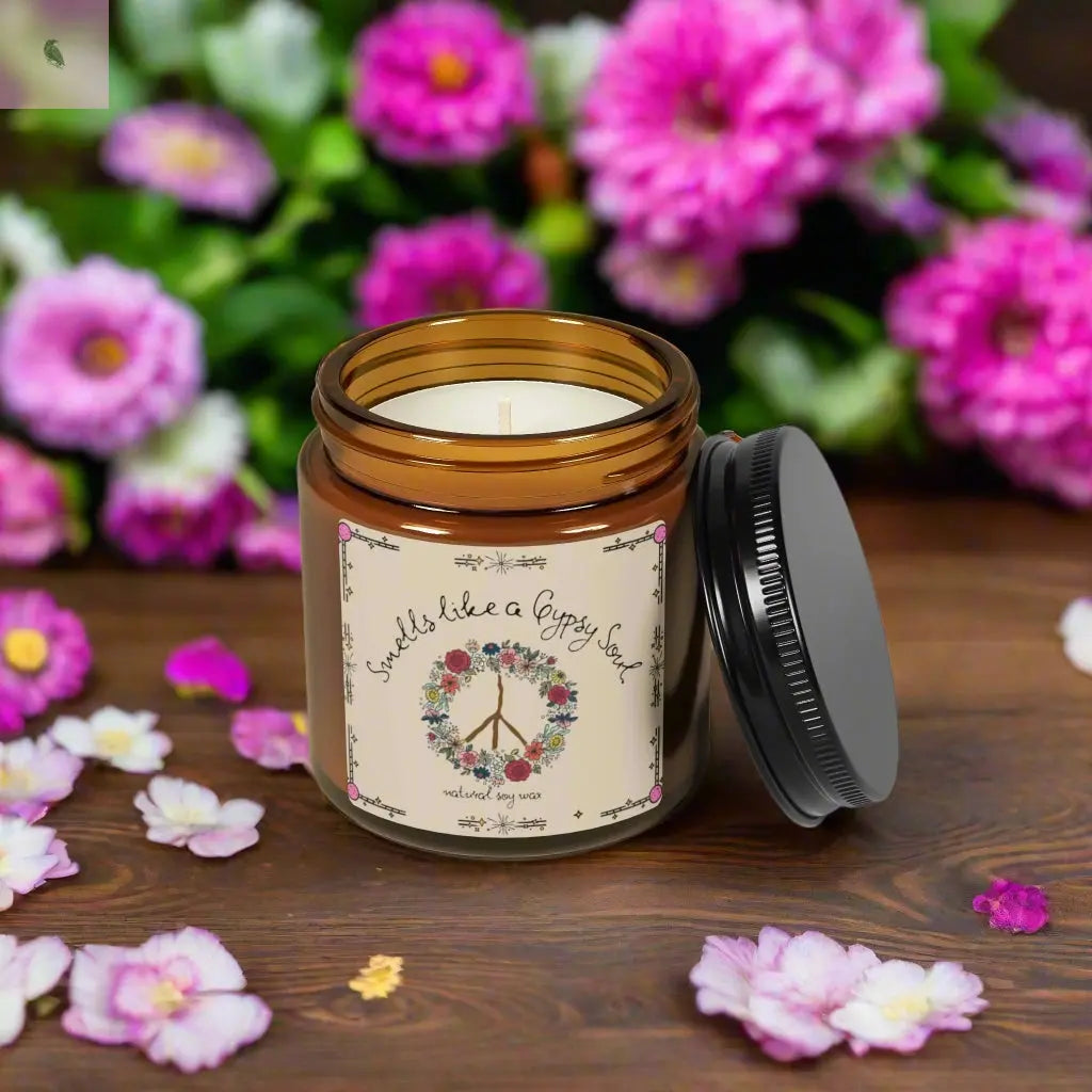 Gypsy Soul Glass Soy Candle The flirty crow