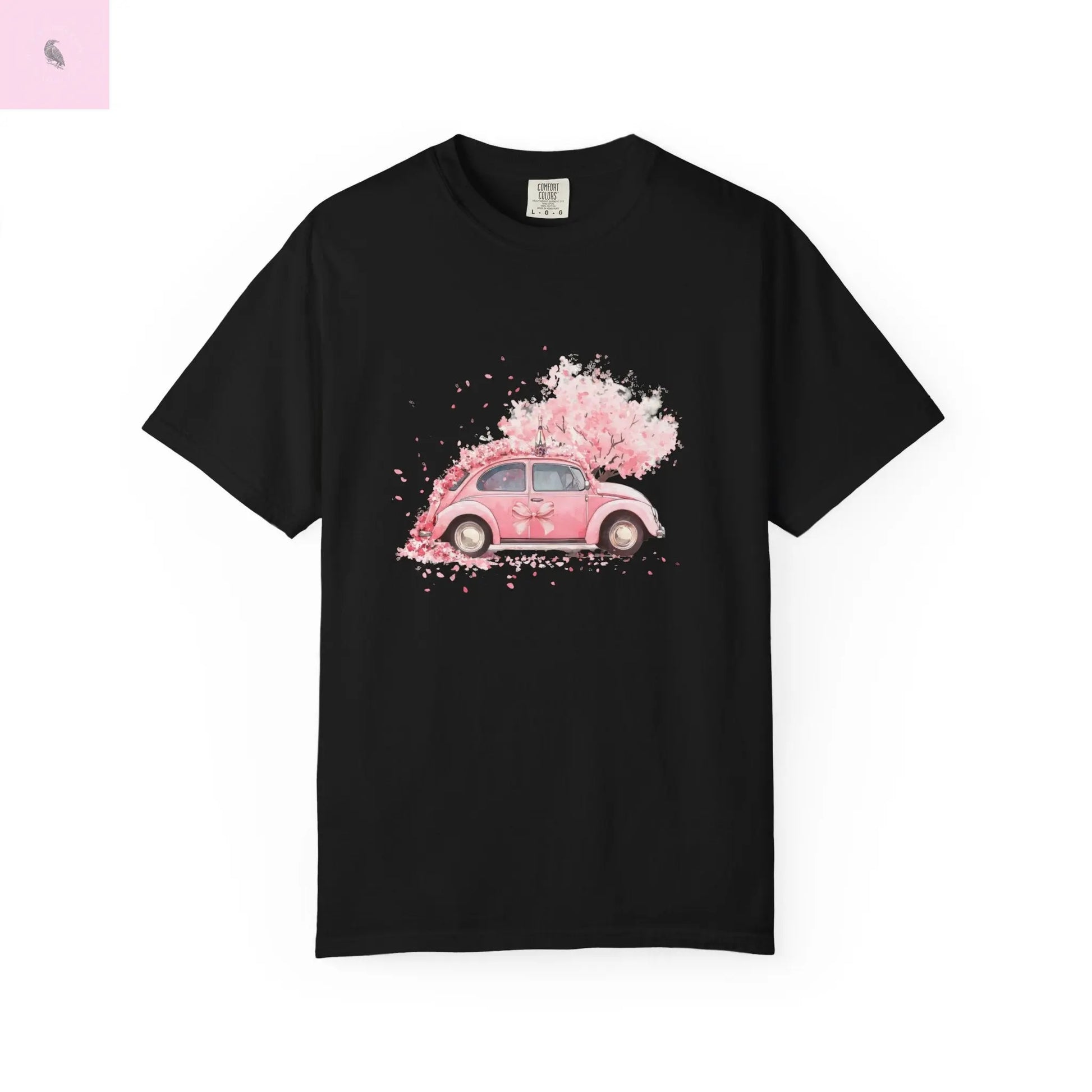 Vintage Car Floral T-Shirt, Unisex Tee, Casual Wear, Gift for Her, Spring Fashion, Boho Style, coquette design Printify