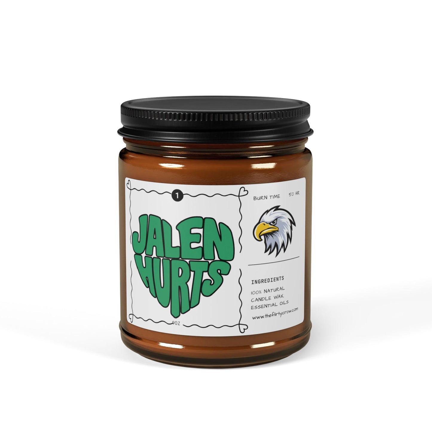 Philadelphia Eagles Candle, Jalen Hurts Football Fan Soy Candle,
