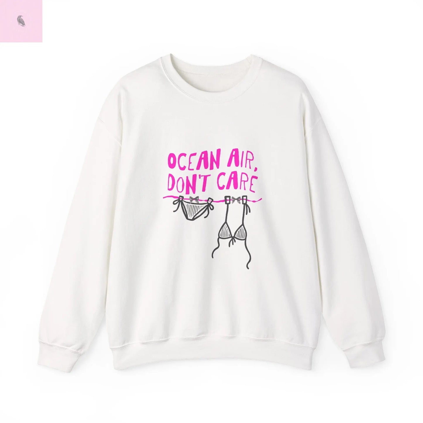 Beach Crewneck Sweatshirt ,Ocean lover, Summer Vibes Sweatshirt, beachy vibe,  Beach vacation Sweater, Casual Outfit, Summer Apparel Printify