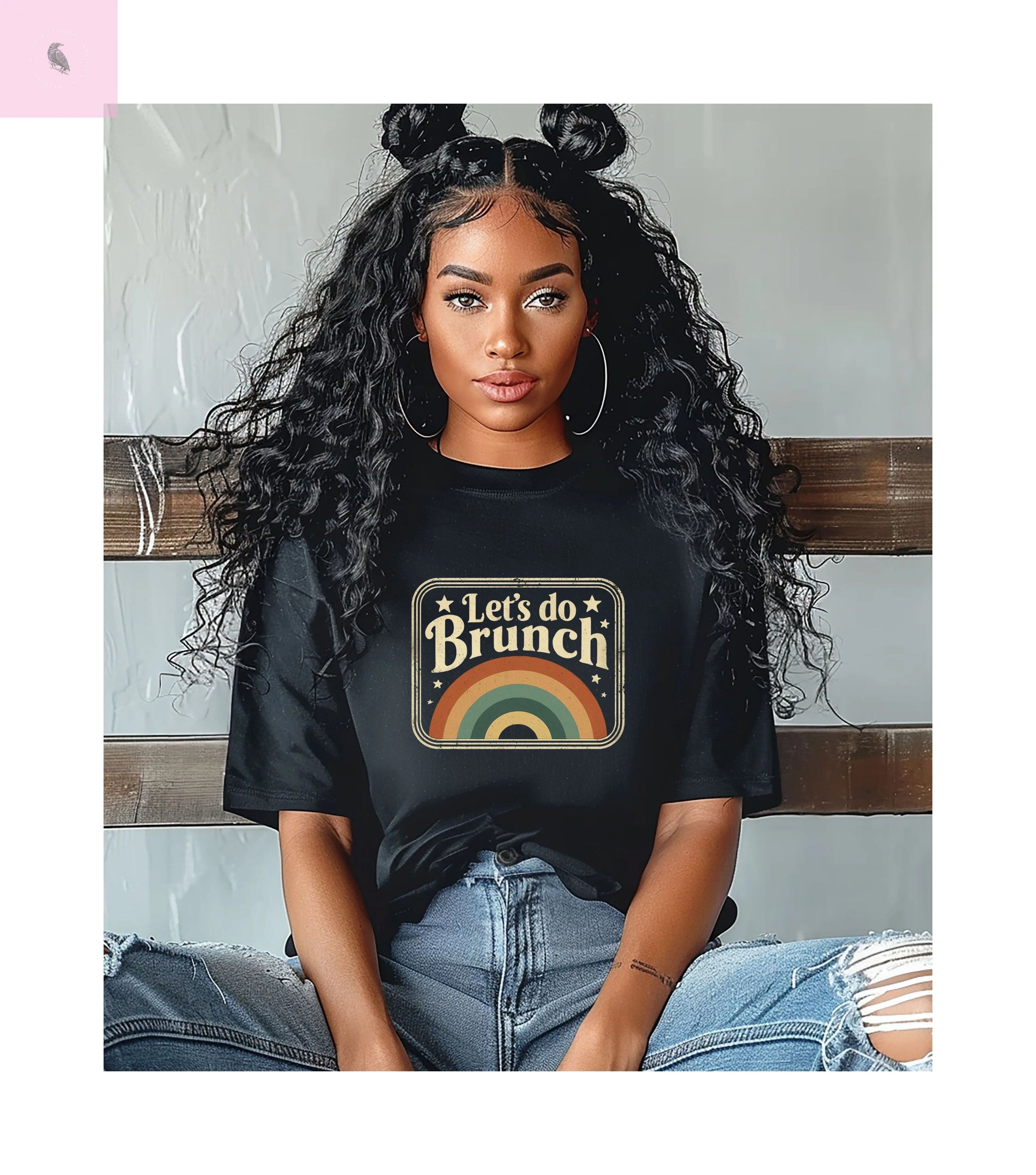 Vintage Brunch Unisex T-Shirt, Brunch Lovers tee, Brunch Shirt, Brunch top The flirty crow