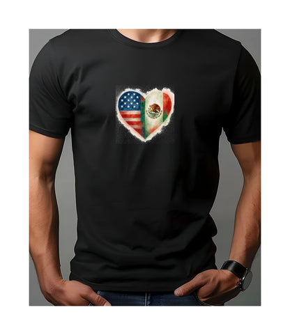 Hispanic Heritage Mexico America Flags Unisex T-Shirt