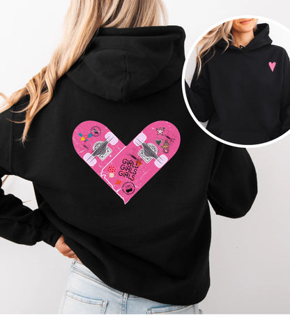 Skateboarding Hoodie - Unisex College Hoodie The flirty crow
