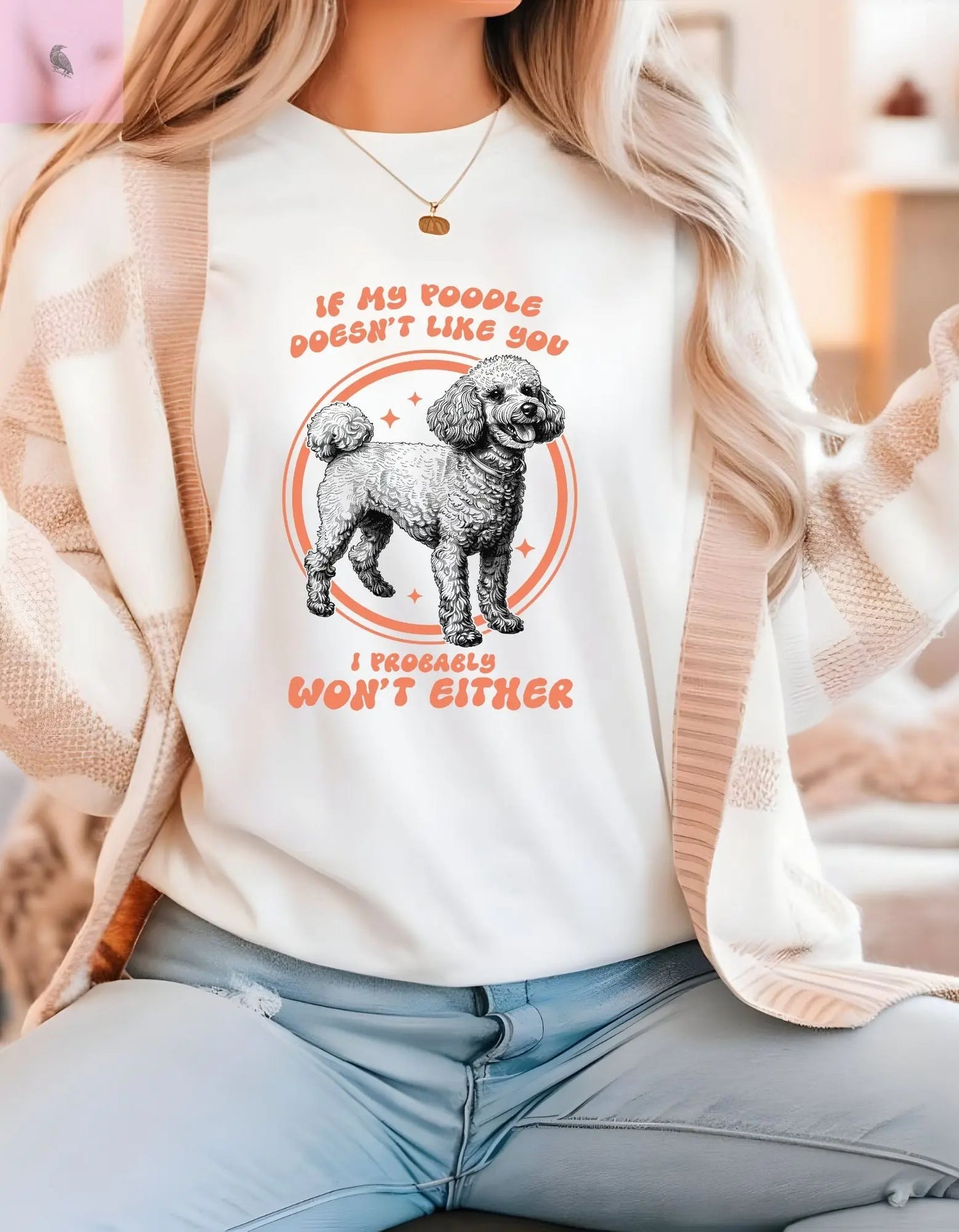 Unisex Poodle lovers short Sleeve Tee the flirty crow