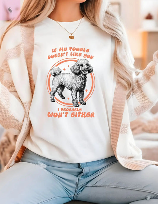 Unisex Poodle lovers short Sleeve Tee the flirty crow