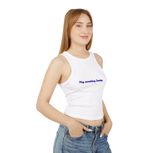 Country Vibes Racerback Tank Top , Play Something Country, Summer Fashion, Festival Wear, Gift for Music Lovers the flirty crow