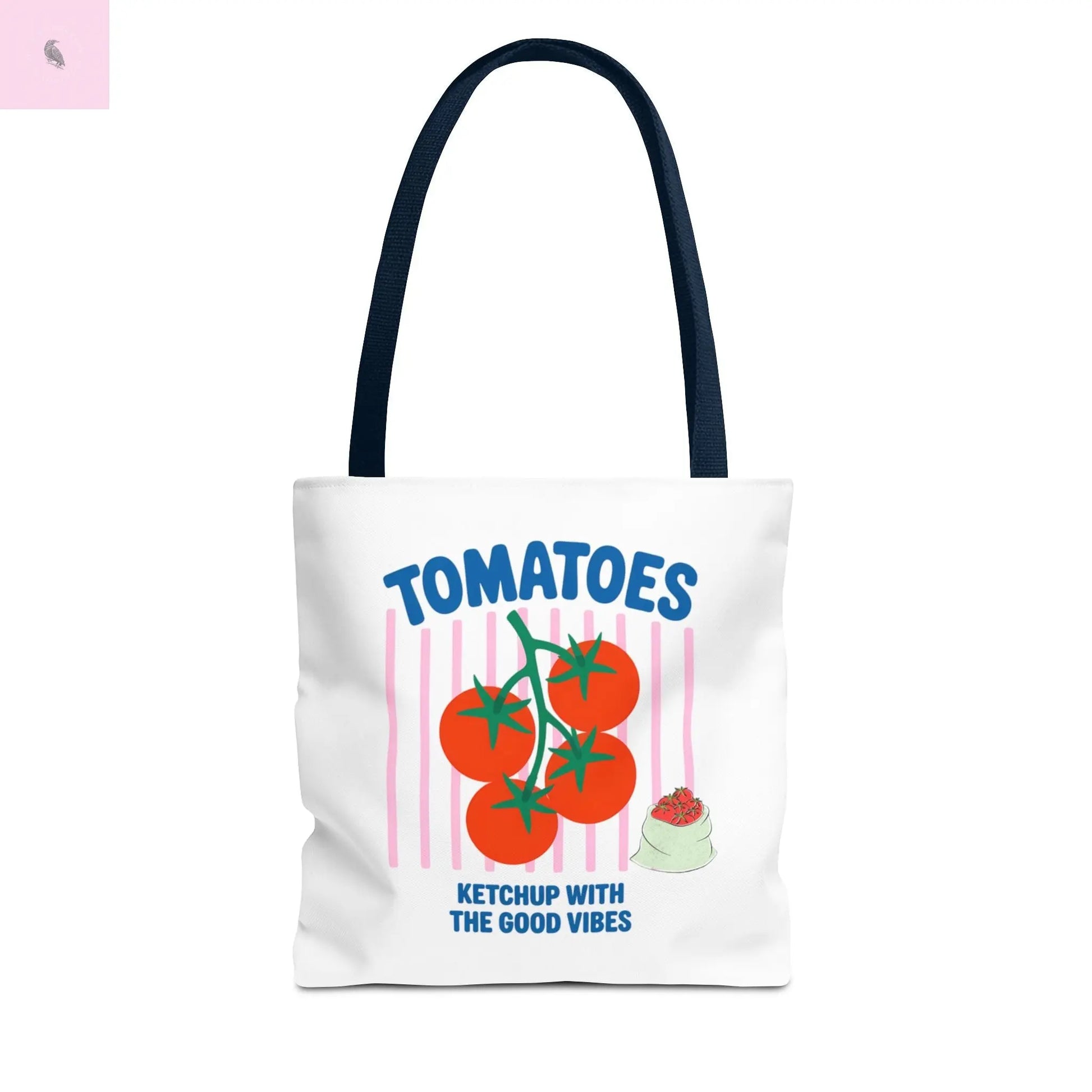 Tomato Vibes Tote Bag, Grocery tote,  Beach bag, travel tote,gift for gardener, veggie lover, Fun Gift for Foodies, Garden Lovers The flirty crow