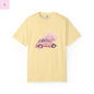 Vintage Car Floral T-Shirt, Unisex Tee, Casual Wear, Gift for Her, Spring Fashion, Boho Style, coquette design Printify
