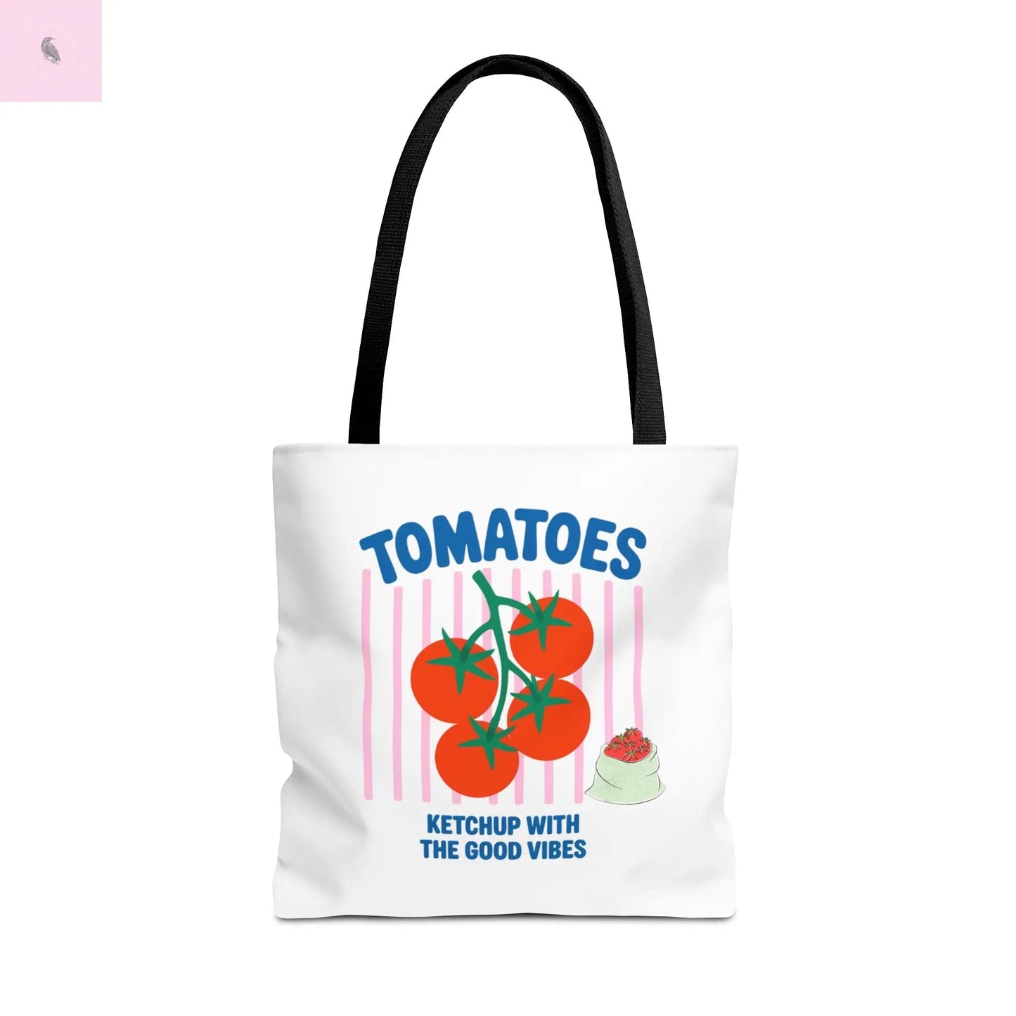 Tomato Vibes Tote Bag, Grocery tote,  Beach bag, travel tote,gift for gardener, veggie lover, Fun Gift for Foodies, Garden Lovers The flirty crow