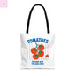 Tomato Vibes Tote Bag, Grocery tote,  Beach bag, travel tote,gift for gardener, veggie lover, Fun Gift for Foodies, Garden Lovers The flirty crow
