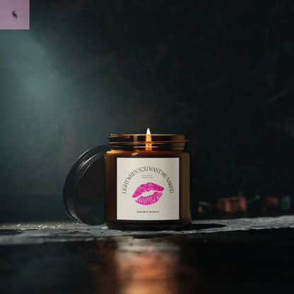 Light When You Want Me Naked Scented Soy Candle - Amber Jar The flirty crow