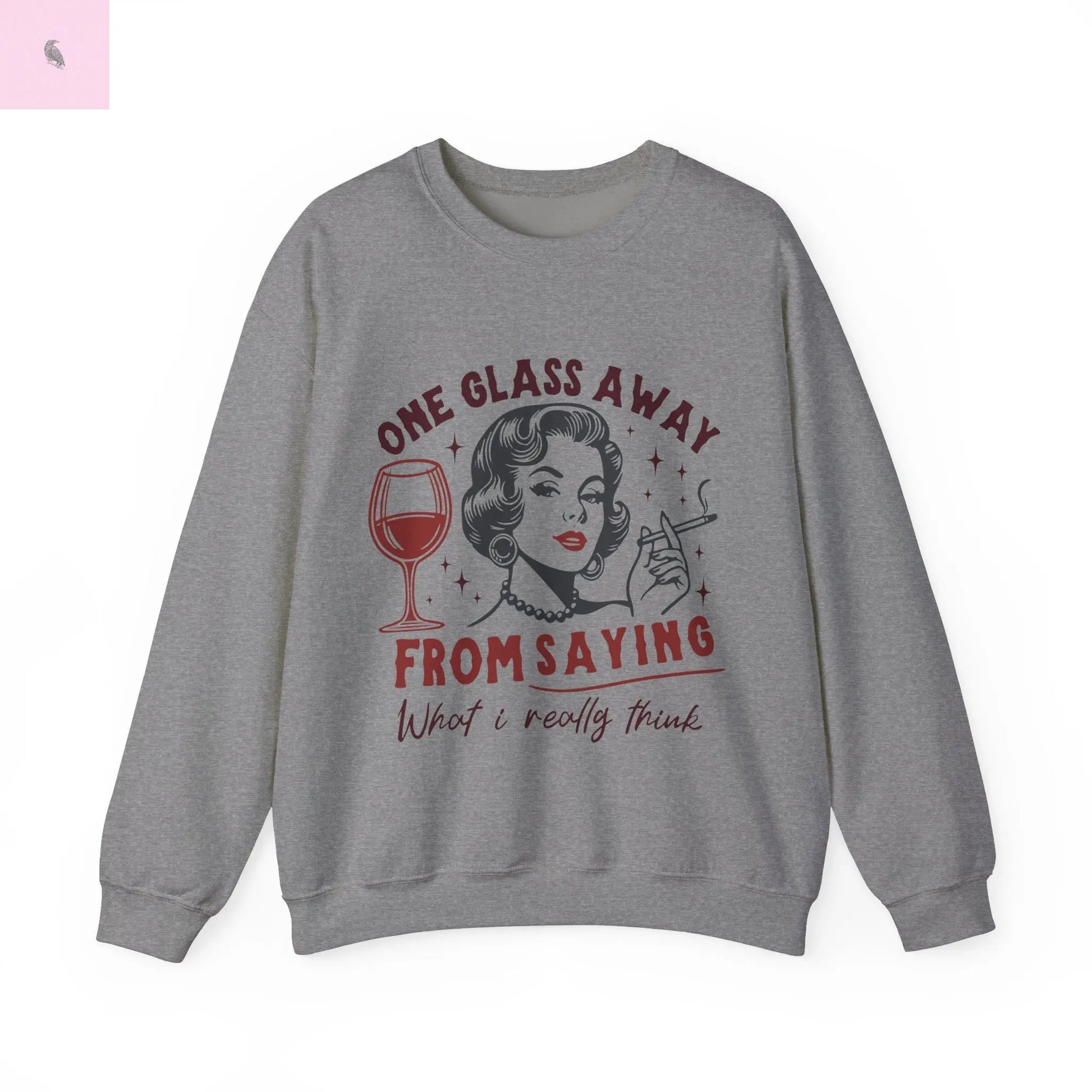 Wine Tasting Sweatshirt, Wine Lover Gift, Retro Unisex Crewneck, Vintage Jumper, Long Sleeve Shirt, Wine Tasting Outfit the flirty crow