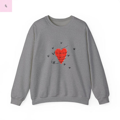 Heart Love Crewneck Sweatshirt The flirty crow