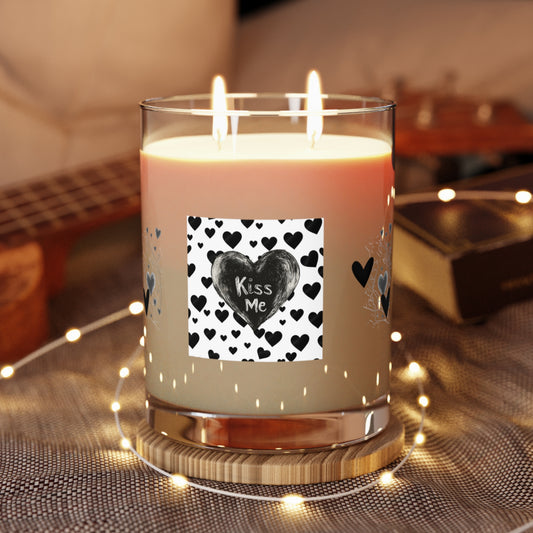 Valentines day scented glass 11 0z soy candle