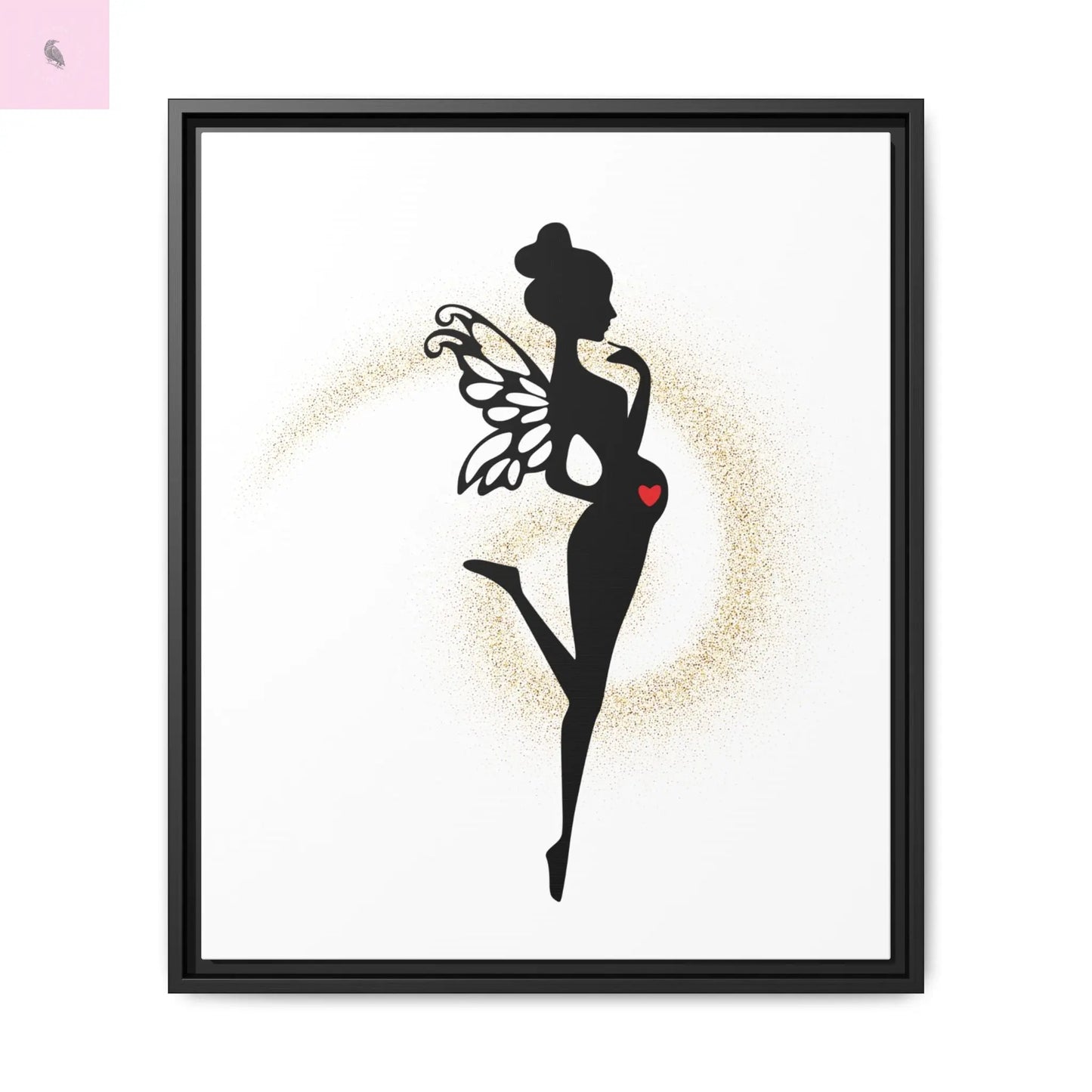 Framed Fairy Art Print - Enchanting Decor for Expecting Mothers, Baby Shower Gift, Elegant Nursery Wall Art, Whimsical Home Accent The flirty crow