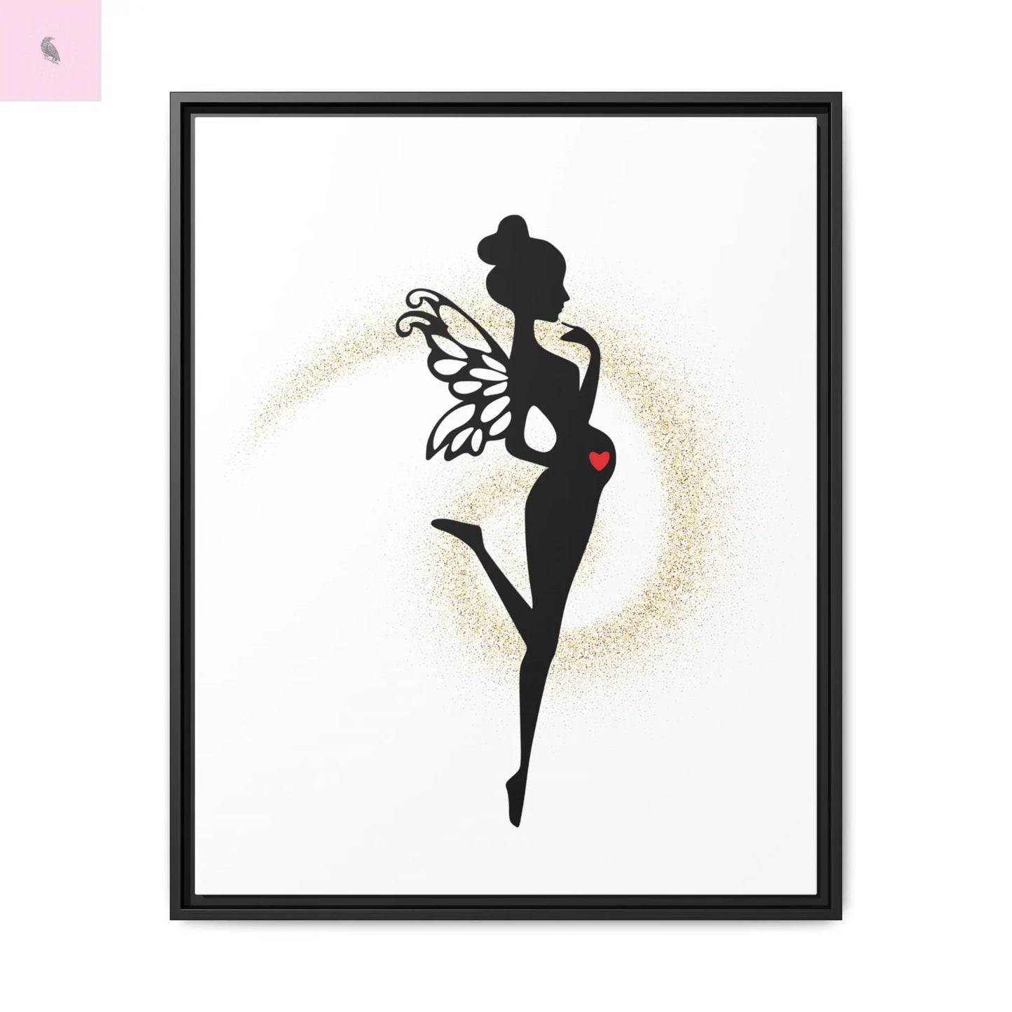 Framed Fairy Art Print - Enchanting Decor for Expecting Mothers, Baby Shower Gift, Elegant Nursery Wall Art, Whimsical Home Accent The flirty crow