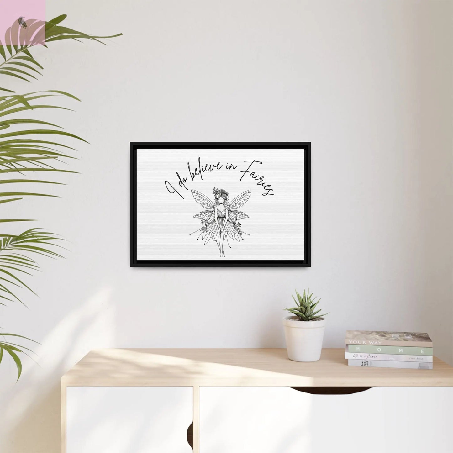 Fairies Canvas, Framed (Multi-color) - The flirty crow