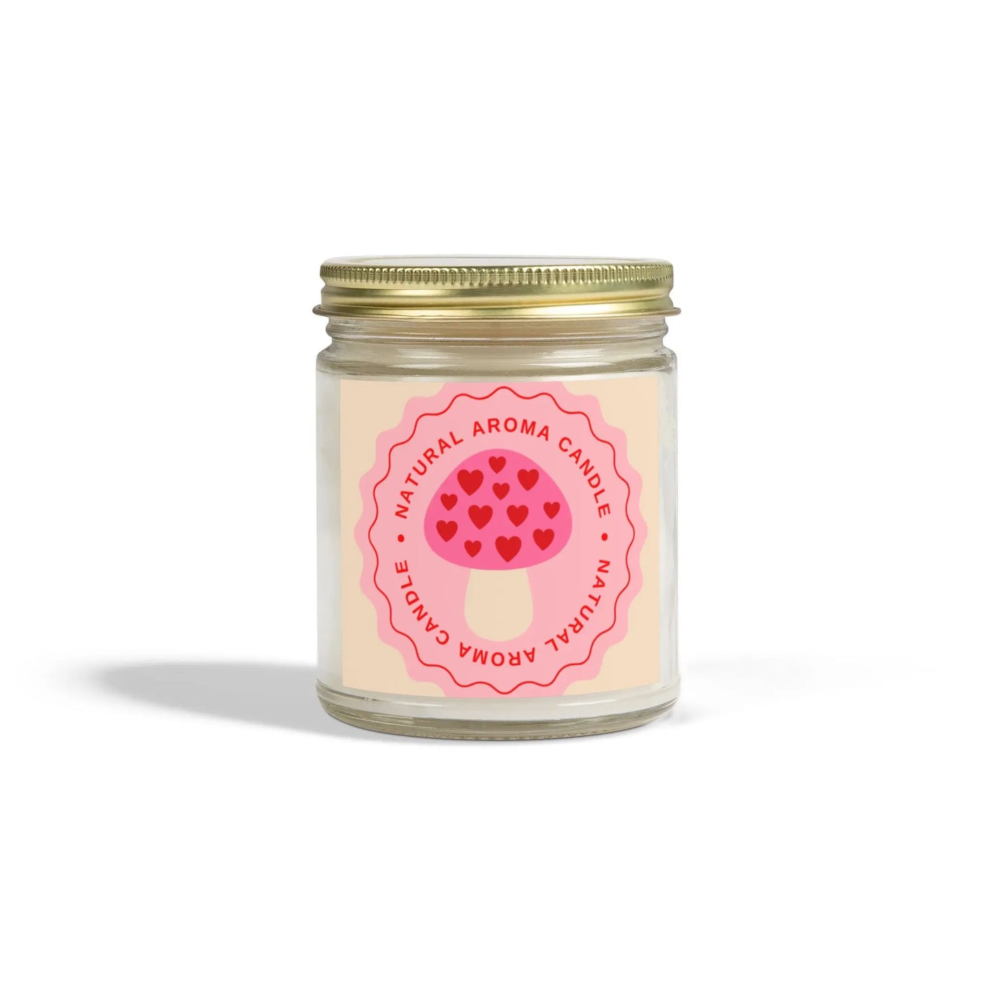 Mushroom retro Scented Candles, Coconut Apricot Wax (4oz, 9oz) the flirty crow
