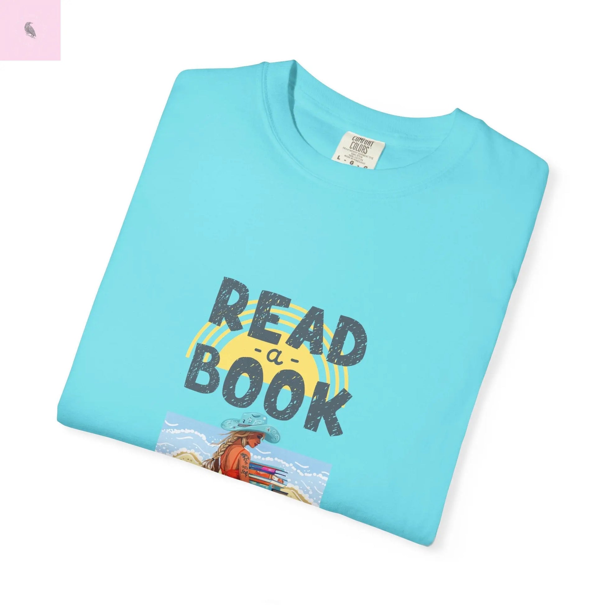 Book Lovers Comfort Colors T-shirt, summer beach reading tee for readers. - The flirty crow